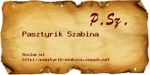 Pasztyrik Szabina névjegykártya